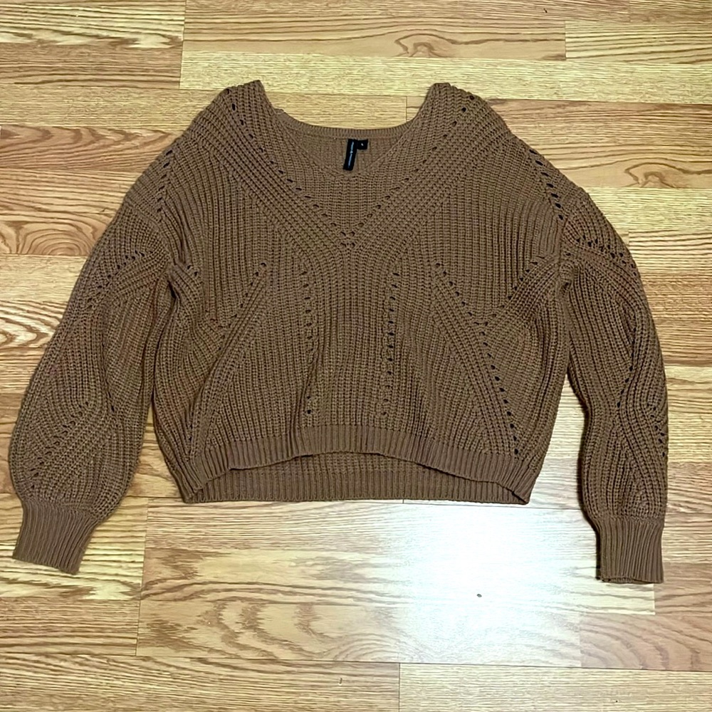 brown cropped sweater